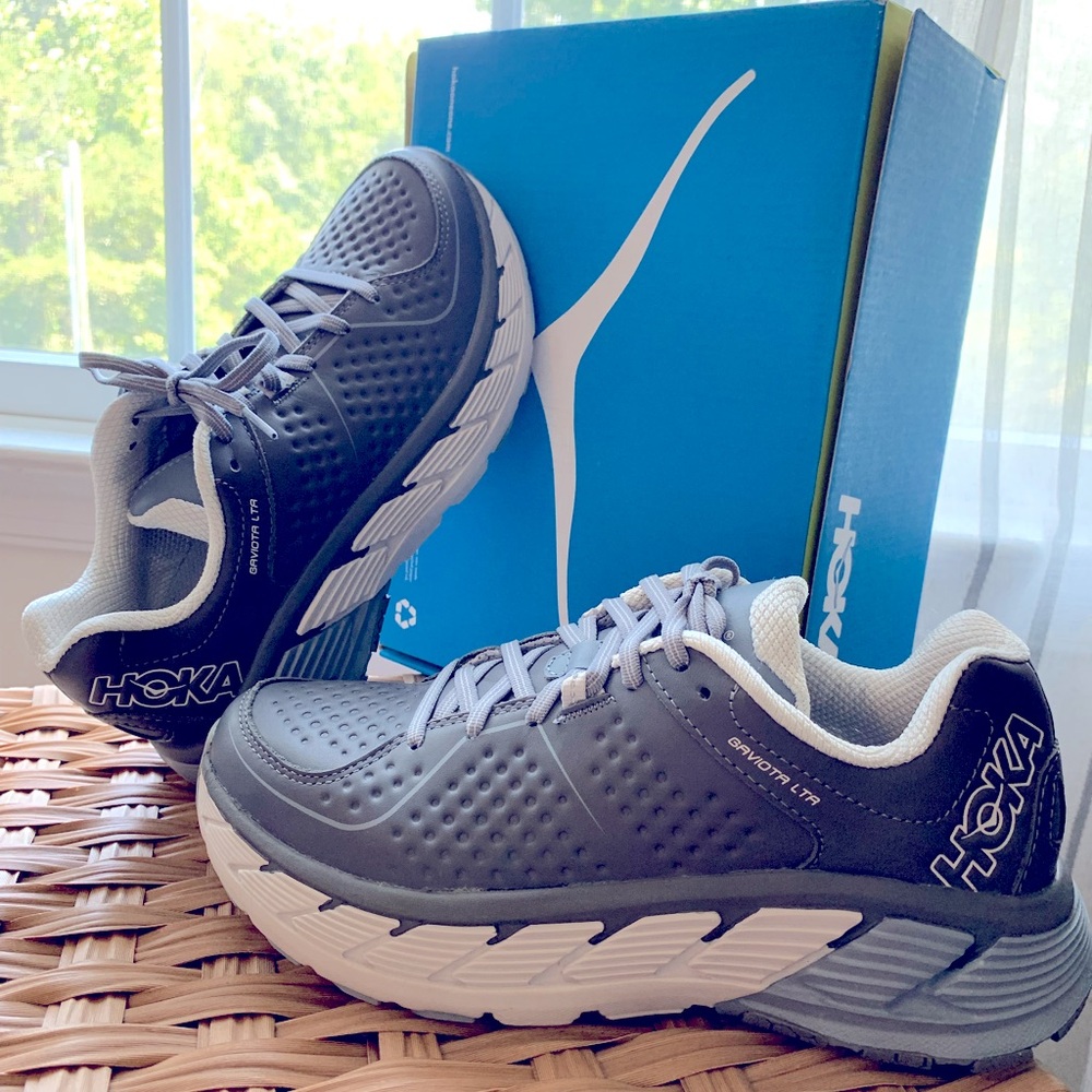 HOKA women’s Gaviota running shoes. New With Box, size 7, light gray.